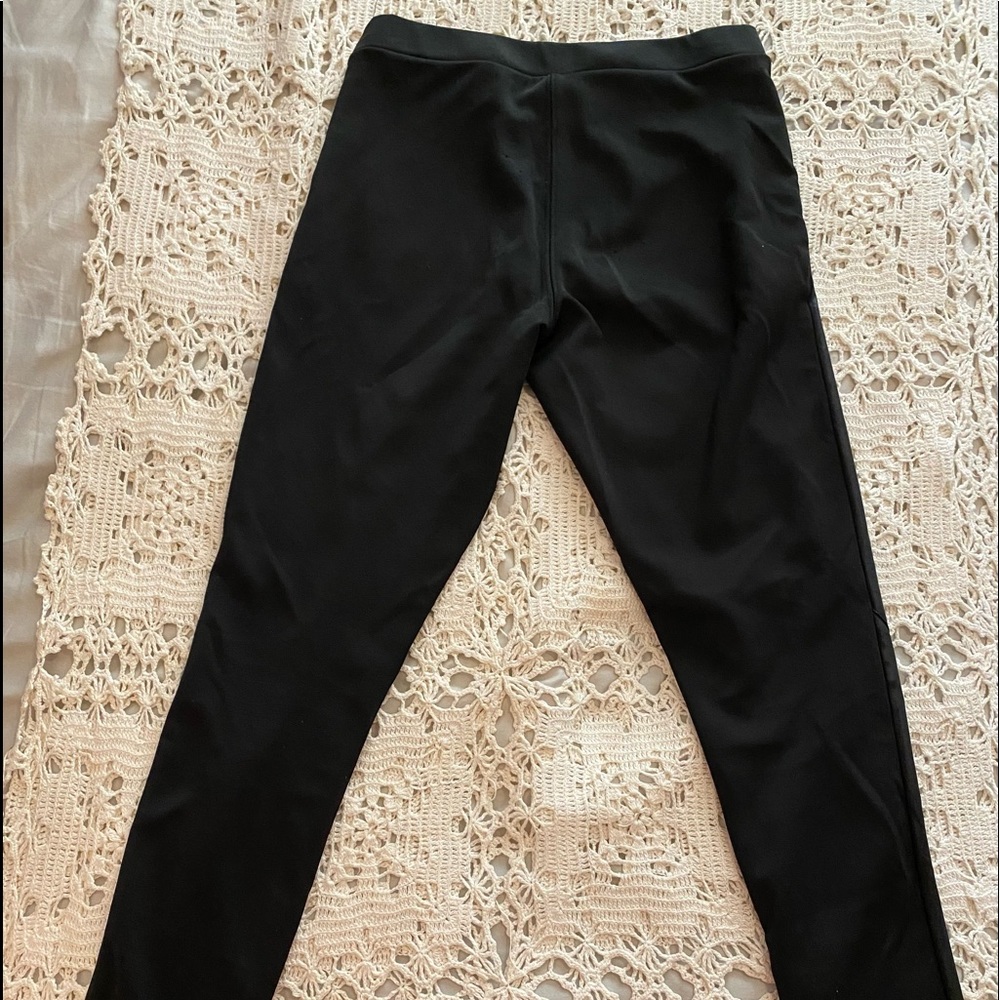 Leather Trim Leggings